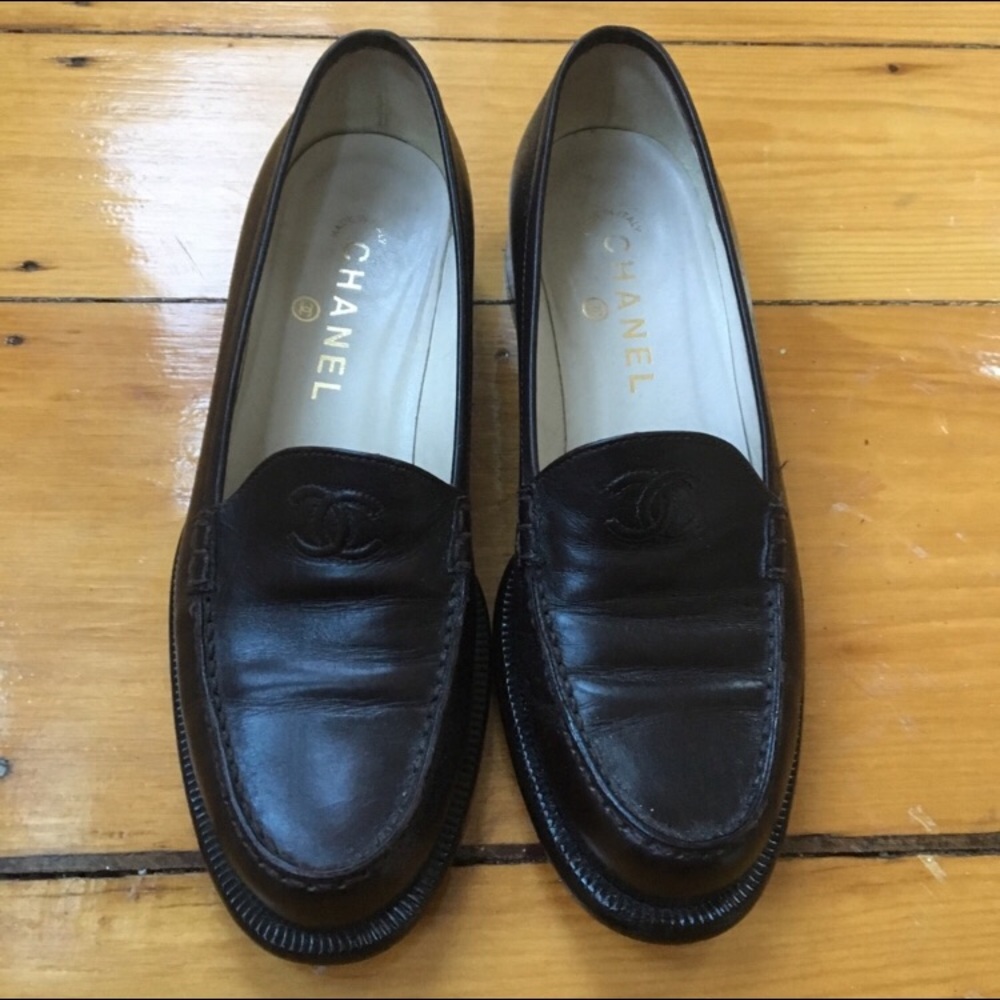 Vintage Dark Brown Chanel Loafers